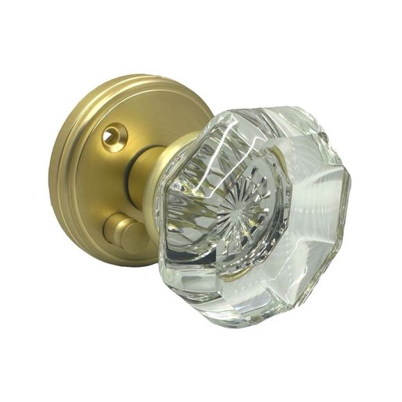 Crystal & Gold Tone Door Knob - Set of 2 - Picture 3 of 4